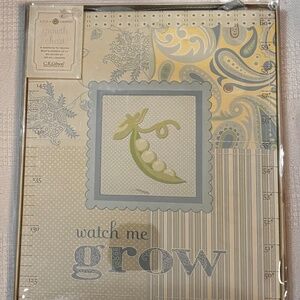 C. R. Gibson Keepsake Green/Yellow Growth Chart 60”